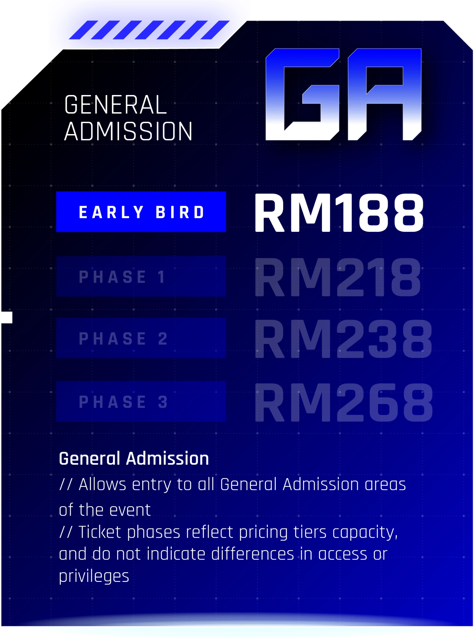 General Admission card